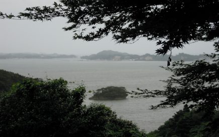 扇谷からの雨の松島