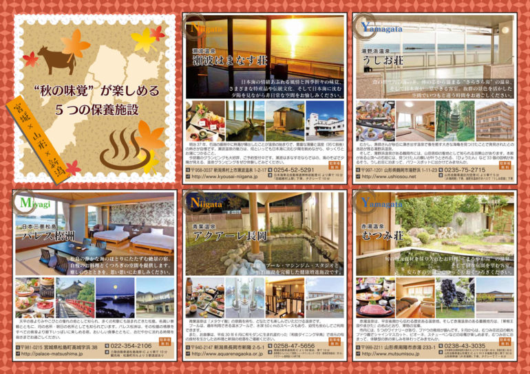 秋の味覚だよりパンフレット裏面