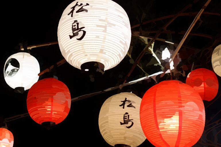 松島流灯会 海の盆