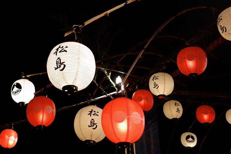 松島流灯会 海の盆